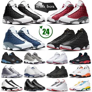 med Box Jumpman 13 basketskor 13s Mens Trainers Black Cat Red Flint Atmosphere Grey Bred Cap and Gown Playoffs Playground Men Sneakers Sports Outdoor