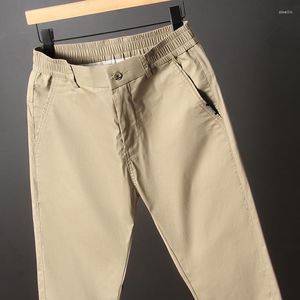 Pantaloni da uomo estate sottile cotone kaki casual business business throol grouser brand abbigliamento maschio grigio più dimensioni 36 38