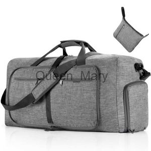 Torby DUFFEL Travel Big Waterproof Bagaż pojemność sportowa Mężczyźni Składane kobiety Podróżowanie duża torba Duffel Fitness Oxford ramię J230815