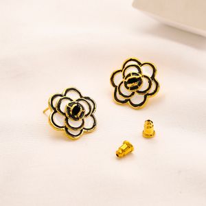 Stud 18k oro oro 925 Silver Luxury Brand designer Letters Oreno Stud Gioometrico Donne famose Flower Crystal Rhinestone Earring Earring Wedding Party Jewerlry Steel