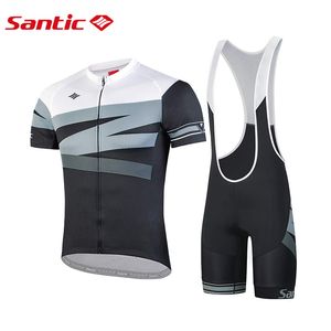 Cycling Jersey Sets Santic Men Suit Cyling Bib Shorts MTB Bike Clothes Bicycle for K20MT146 230814