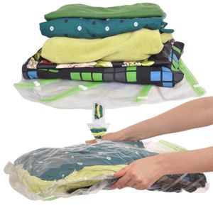 Storage Bags 4-15 Pcs Space Saver Vacuum Storage Bags Hand Rolled Dust Proof Compression Bags for Travel Vacuum Sealer Bags for Clothes 230814