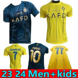 S-4XL AL NASSR FC Soccer Jerseys Ronaldo Mane 2023 Home Yellow Away 23 24 CR7 GONZALO TALISCA GHISLAIN KONAN ABOUBAKAR MEN