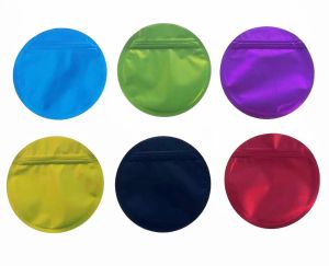 wholesale Unique Round Circle 3.5g bags Pack Irregular Special Plastic Die Cut Custom Shaped Mylar Bags