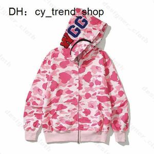 Bape męskie bluzy projektant bluzy z kapturem rekin świetliste bluzy bluzy listy kamuflażu z kapturem ograniczona bawełniana bawełniana swetry haft haftowany kardigan 1SI4 11 bapes