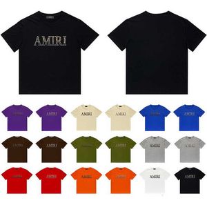 T-shirt maschile di qualità Summer T-shirt designer manica Amirri Casual Fashi