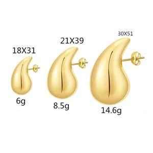 Kulak manşet ghidbk metal pürüzsüz su damlası serisi 31mm51mm kadın kulaklıklar y büyük abartılı mücevher hediyeleri 2023 kulak kolye 230814