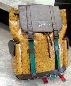 Рюкзак женщин багаж мешок мужчина спортивная сумка кожаная лопатка боковые карманные карманные буквы на шнурке задний пакет струна мульти -поче