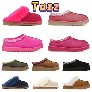 Üst Avustralya Tazz Terlik Süet Tasman Shearling Slaytlar Ultra Mini Platform Terlik Kar Botları Kestane Erkekler Kadın Kış Ayak Bileği Önyükleme Önerilen Tasarımcı Gages