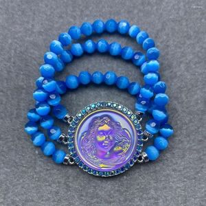 Link Armbänder Modetrend Dornröschen Opal Perlenarmband Blau