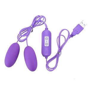 Massaggiatore giocattolo del sesso Mini vibratore a pallottola per donne Coppie Velocità regolabile USB Papilla G-spot stimolatore del clitoride Uovo vibrante