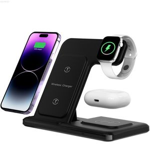 3 em 1 carregador sem fio dobrável para iPhone 15 14 13 12 11 Pro Max x 8 AirPods 2 Pro Watch 8/7/6/5/4/3/3/2