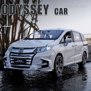 1/32 Honda Odyssey Alloy Die Cast Model Toy Car Simulation Sound Light Pull Back MPV Toys fordon Julklappar T230815