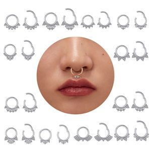 Labret Lip Piercing Jewelry Nose Ring Nipple Zircon Nail Fashion Body Septum Stainless Steel Earrings Nostril 16G 230814