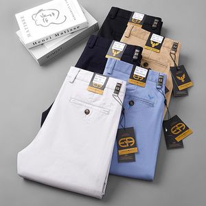 Pantaloni da uomo dritti uomini coreani slim morean primaverili blu neri blu kaki pantaloni per abbigliamento Fashioni casual 230815