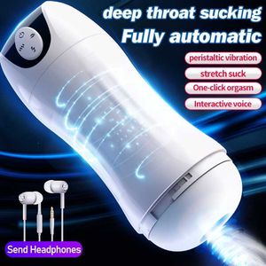 Sex Toy Massager Masturbators for Men Automatic Sucking Real Vagina Vibrator Male Masturbation Cup Machine Adults 18