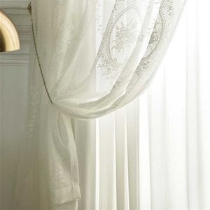 Tenda Tenda europea in tulle di pizzo bianco per soggiorno, camera da letto, tende per finestre, velati, decorazioni per la casa