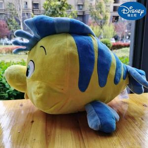 35/45 cm FLOUNDER ARIEL Den lilla prinsessan Plush Toy Doll Cartoon Kawaii Chubby Pillow Stuffed Ldren Girl Gift T230815