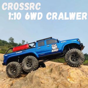 ElectricRC Car CROSSRC AT6 6WD RTR 110 RC Remot Control car Electric Vehicles Model Crawler Buggy with Front Rear Offroad Diff Lock 230814