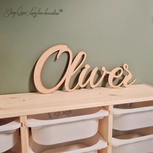 Decorative Objects Figurines Custom Name Sign Baby Nursery Wall Art Backdrop 230814