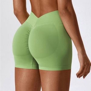 Aktiv shorts sömlös yoga kvinnor gym kläder cykling sport scrunch bufitness leggings outfit för