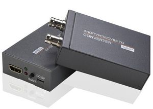 AHD TVI CVI CVBS -signal till HDMI -adapter 4 i 1 Full HD -videosignalomvandlaradapter för koaxial analog CCTV -säkerhetskamera
