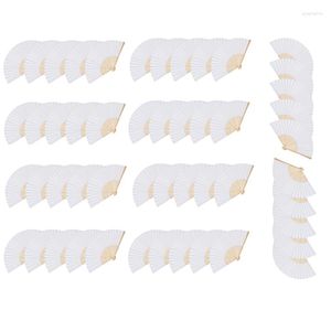 Dekorative Figuren 50pcs Hochzeitshandfans Chinesischer Bambusfächer für Partyzubehör/Wohnkultur/DIY -Geschenk