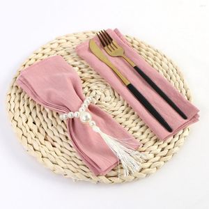 Table Napkin Pink Color Serving Cloth Napkins Factory Wholesale Cotton Farmhouse Home Mat For Wedding Easter Ramadan Decoration