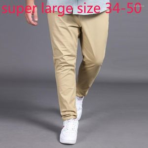 Men's Pants Arrival Fashion Cotton High Quality Suepr Large Men Trousers Spring Autumn Casual Full Length Plus Size 34-44 46 48 50