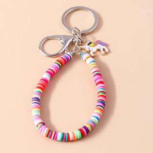 Tornari Coloful Bracciale in perline Torchia da donna Girl Rings Key Holder Chains Regalo per pendenti per borse