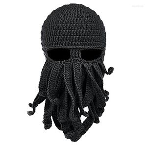 Bandanas Windproof Ski Oktopus reines Baumwollhut Balaclava Cap Winter warme Schädel Mützen für Männer Weihnachtsgeschenk