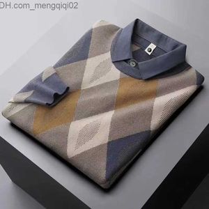 Jackets de luxo Jaqueta lisada de luxo imitando um suéter de duas peças decote de camisa masculina Sweater de estilo britânico da moda Z230816