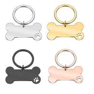 Dog Apparel 10pcs cat dog ID tag Personalized Stainless steel Collar bone pet Charm Pet name pendant Bone Necklace Puppy plate 230814