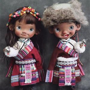 Dolls Amzing Express 16 Big Head Pii z dziewczynką Body Wolne ręce i stopy Pipi Jaki Naughty Happy Cute Minor BJD 230814