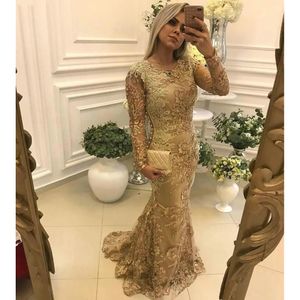 2024 Elegant Vintage Mermaid-Style Mother of the Bride Dress with Long Sleeves for Formal Evening Wedding Events
