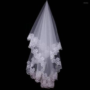 Bridal Veils Wedding Accessories Short Veil White Ivory One Layer Appliques Lace Edge