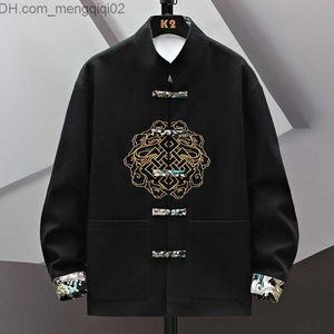 Men's Jackets Chinese traditional clothing men's Tang Dynasty long sleeved Korean clothing retro clothing Chinese Lyman tea jacket Z230816