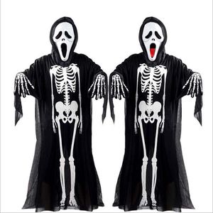 Special Occasions Halloween Adults Kids Ghost Skull Skeleton Printed Masquerade Scary Cosplay Costumes For Carnival Party Clothes Stage Wear 230814