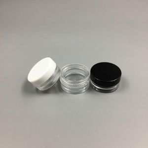 1ml Kunststoff klares leeres Glas 1 g Kosmetische Mini-Topf-Acryl-Make-up Lidschatten Lip Balm Nail Art Stück Container Flasche Reisebereich Probe Tgton
