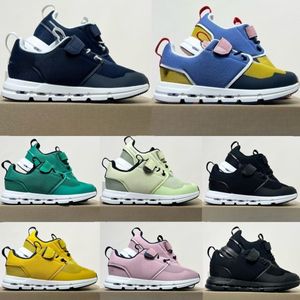 Auf laufenden Cloud Kids Schuhen Jungen Turnschuhe Kleinkinder Kinder Mädchen Federer Schwarzweißer Läufer Tennis Trainer Blau weiße Jugend Big Kid Sneaker Pink gelbgrüner Schuh