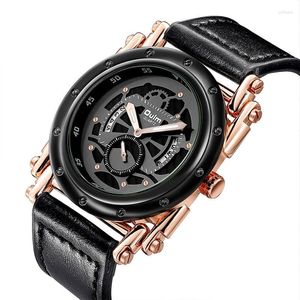 Armbandsur 2023 Personlighet Mens Titta på kalender Lysande bälte Fashion Foreign Trade Quartz Watches For Men Relogios Födelsedagspresenter