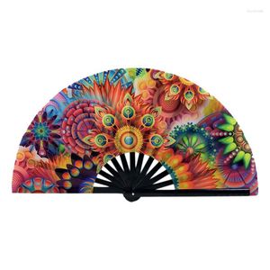 Decorative Figurines 1 PCS Handheld Nylon Cloth Foldable Hand Fan Festival Decoration Craft Party Favors Chinese