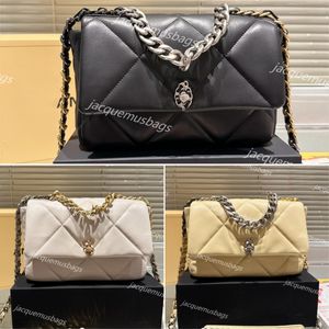 19Bag Designer 19 Shoulder Bag Handbag Chain Shoulder Bag Real Leather Fashion Flat Clutch Women Bags 25CM