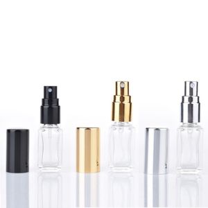 5ml 1/6oz longo fino perfume atomizador forma quadrada vazio recarregável garrafas de spray de vidro transparente pulverizadores de viagem ukcbc