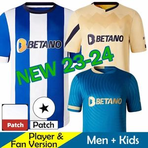 23 24 FC PoRTos Soccer Jerseys Player Version Training 2023 2024 Home Away Yellow 130 Years Anniversary CAMPEOES PEPE MEHDI LUIS DIAZ Men Football Shirts Kids Kits