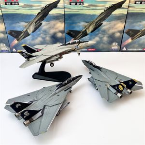 Aircraft Modle Scale 1/100 Fighter Model US F-14A F14 VF-84 Military Aircraft Replica Aviation World War Plane Collectible Toys for Boys 230814