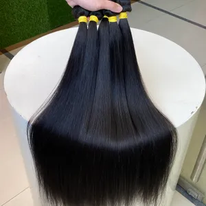 Grade 12A Human Hair Unprocessed Weave Brazilian Malaysian Indian Peruvian Raw Hair Bone Straight Bundles 1 Piece 100g/pcs Hair Extensions for black women