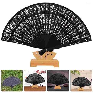 Decorative Figurines Fragrant Wood Fan Vintage Wedding Favors Guests Folding Fans Stage Show Hand Wooden Chinese Style Bride Women Handheld