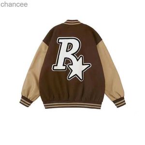 Varsity Star Jackets broderi Baseball Sweatshirt Cardigan Bomb Street Wear High Letter B Pu Sleeve HKD230815