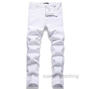 Jeans Herren Designerjeans für Hosen Mann weiß schwarzer Rock Revival Biker Hosen Hose gebrochen Stickerei Denim Brief Pantalones v340